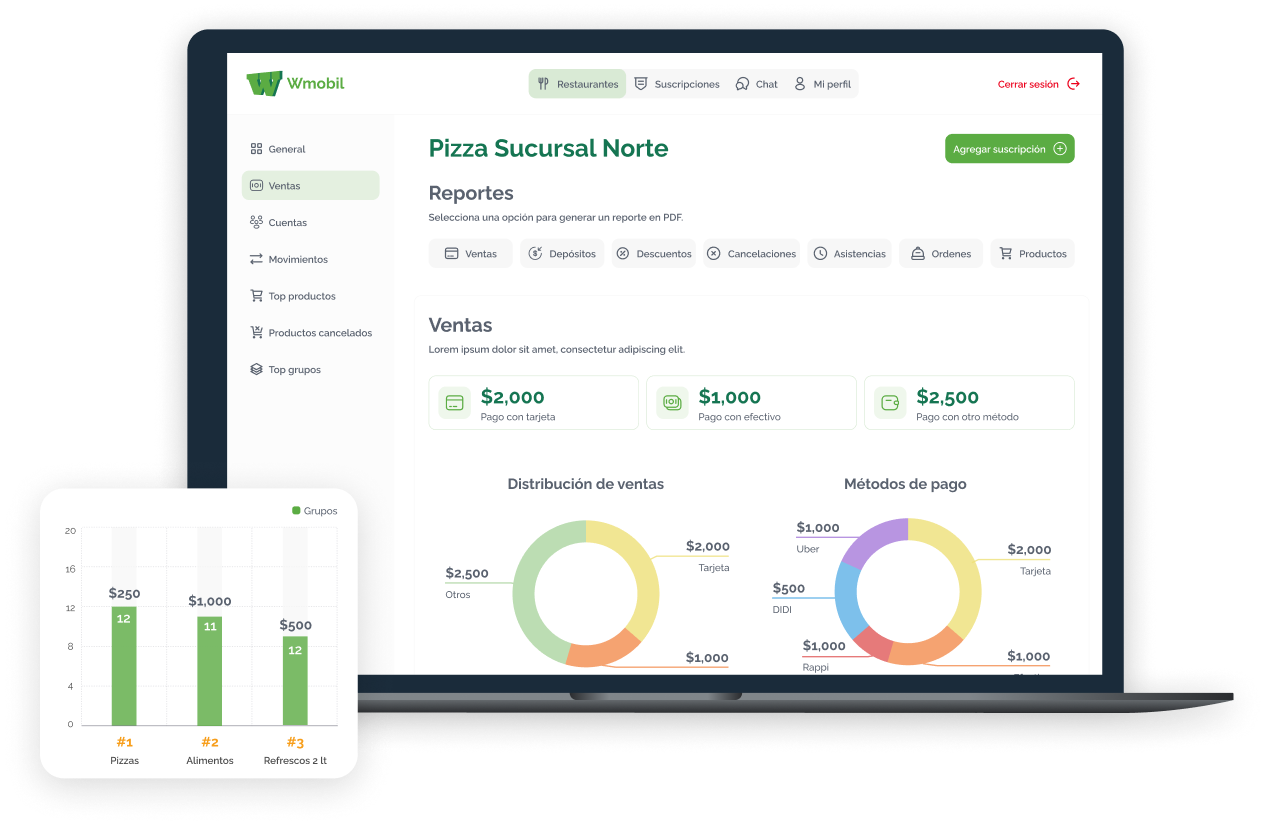 Vista general del panel de Wmobil